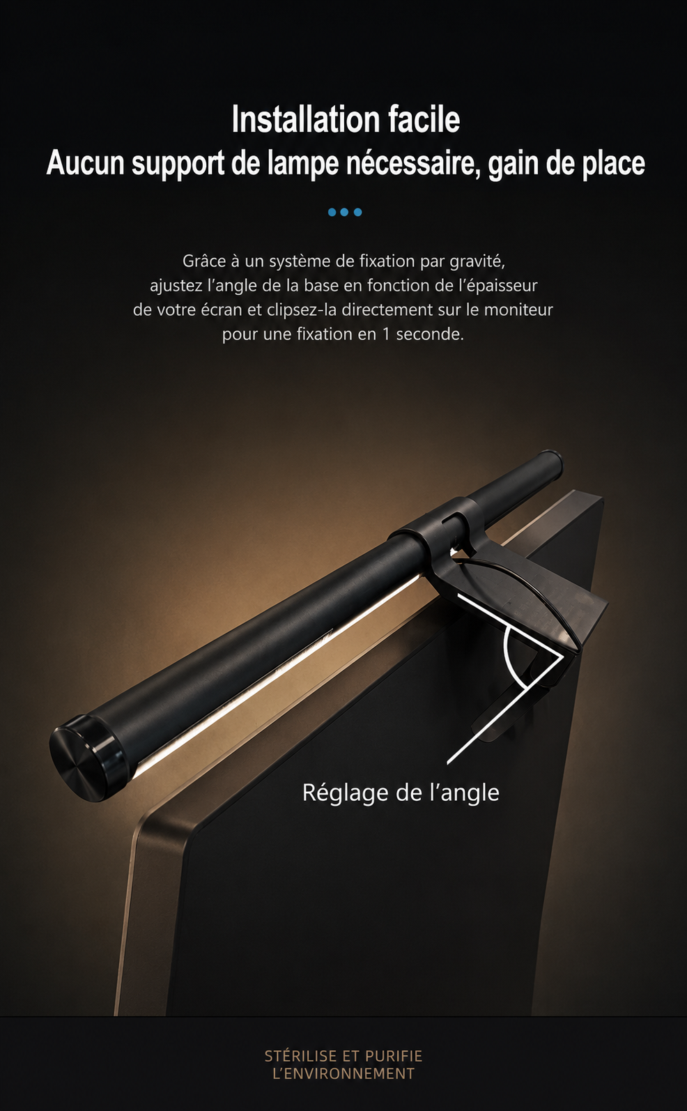 Barre lumineuse pour écran