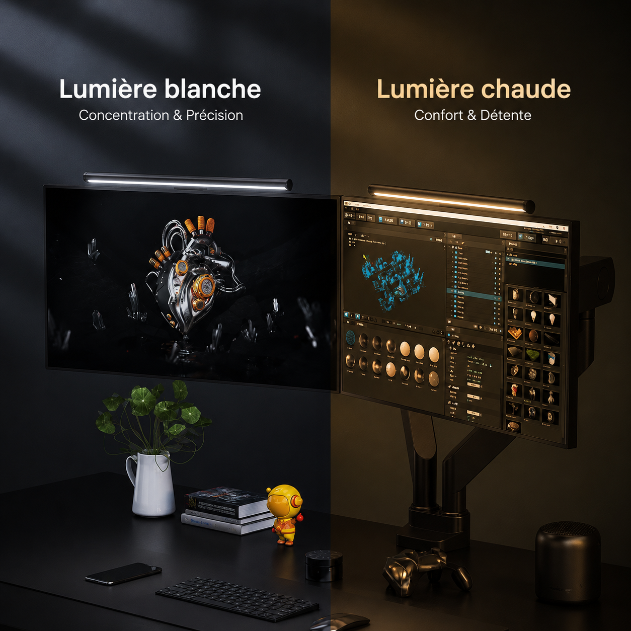 Barre lumineuse pour écran